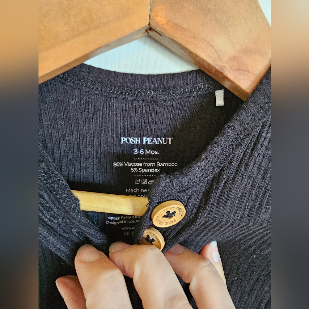 Posh Peanut Ribbed Romper - Picture 2 of 2